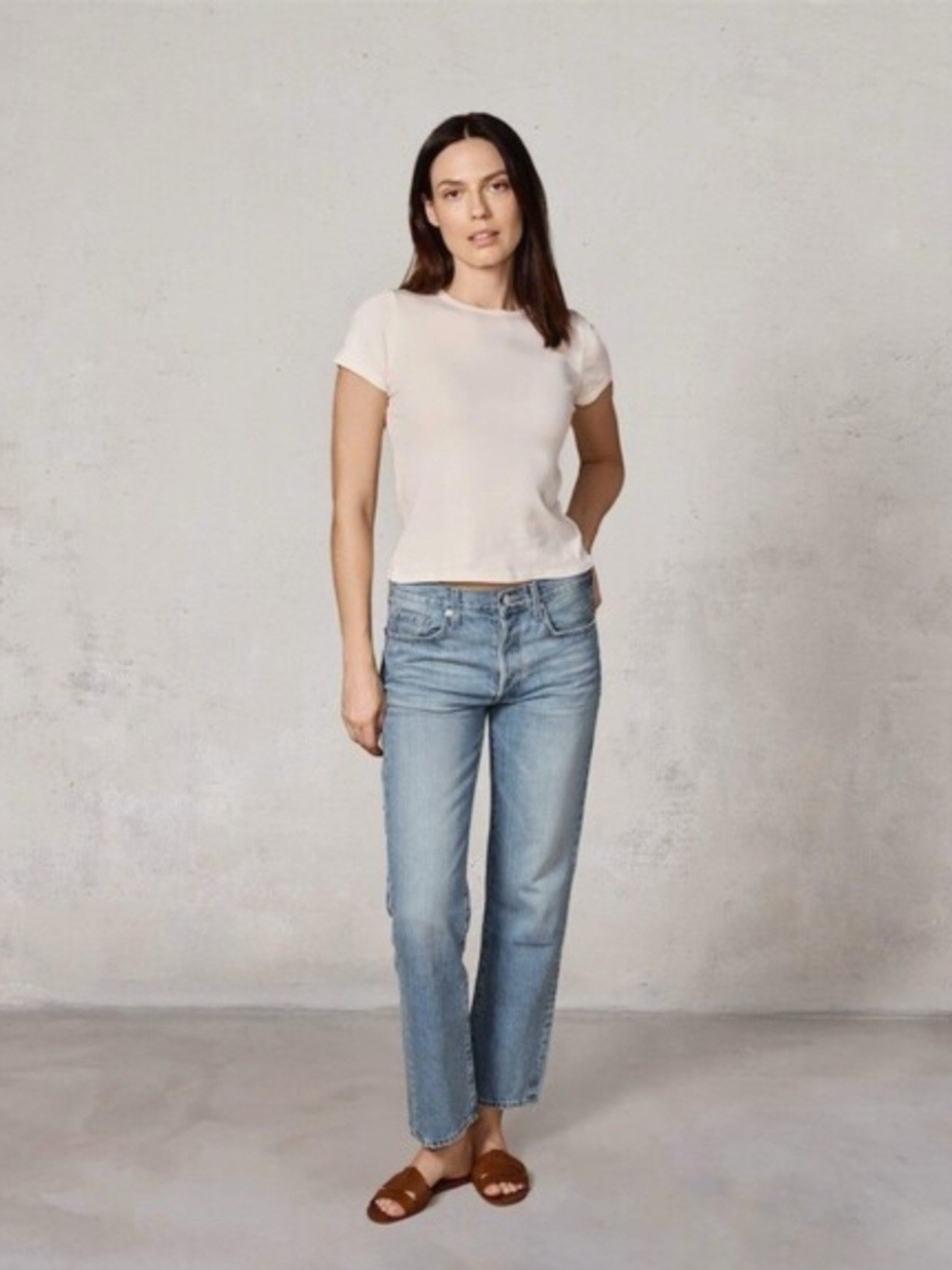 EDWIN Kali Ankle Vintage Straight Jeans Light Wash Size 27